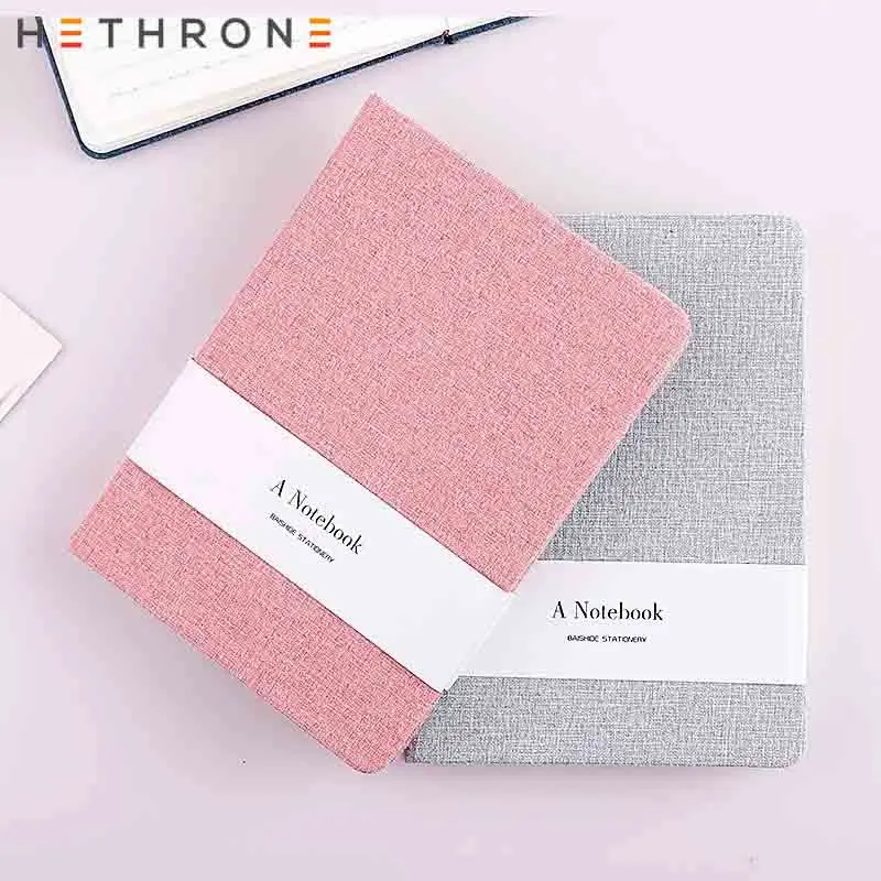 Hethrone A6 записная книжка с тканевой обложкой для офиса, винтажный блокнот ручной работы в твердом переплете, блокнот, дневник, еженедельник, канцелярские принадлежности