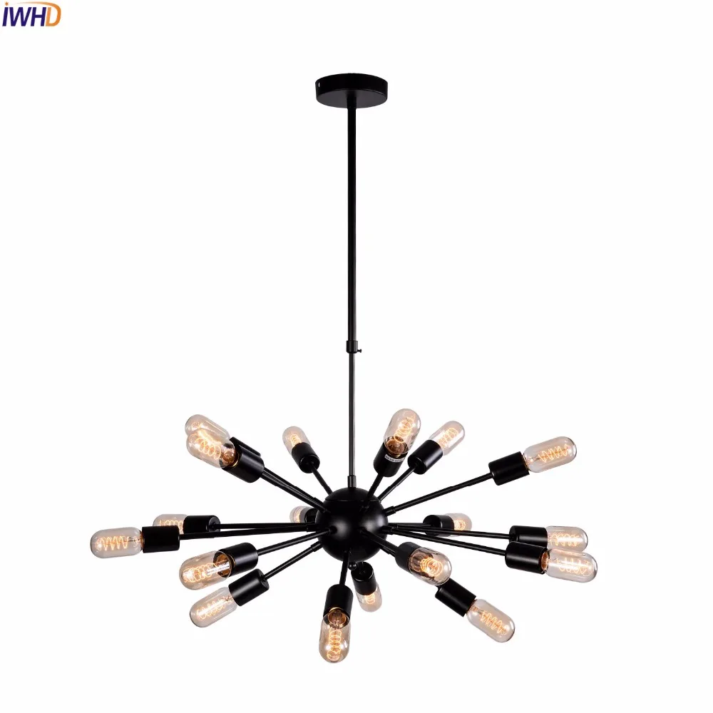 

American Loft Style Retro Edison Pendant Light Industrial Vintage Lighting For Dining Room Iron Satellite Hanging Lamp Lamparas