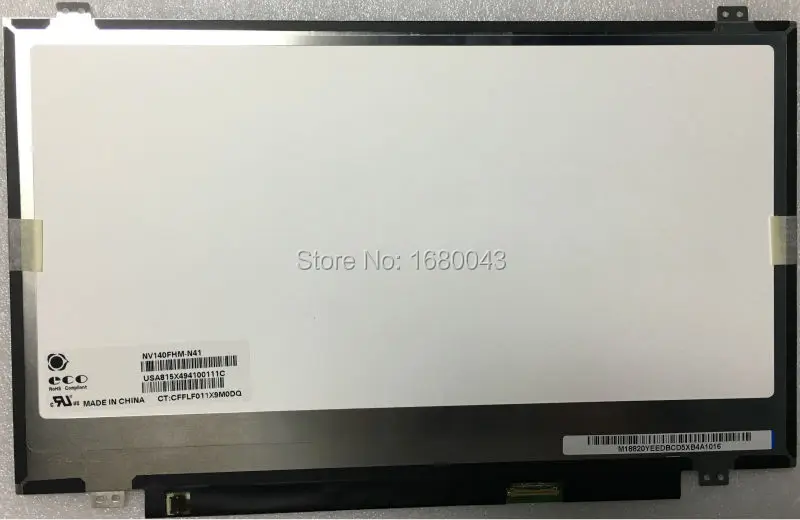 NV140FHM-N41 подходит HB140FH1-301 401 NV140FHM-N31 LP140WF3/WF1/WF6 SPD1 SPB1 SPL1 NV140FHM-N43