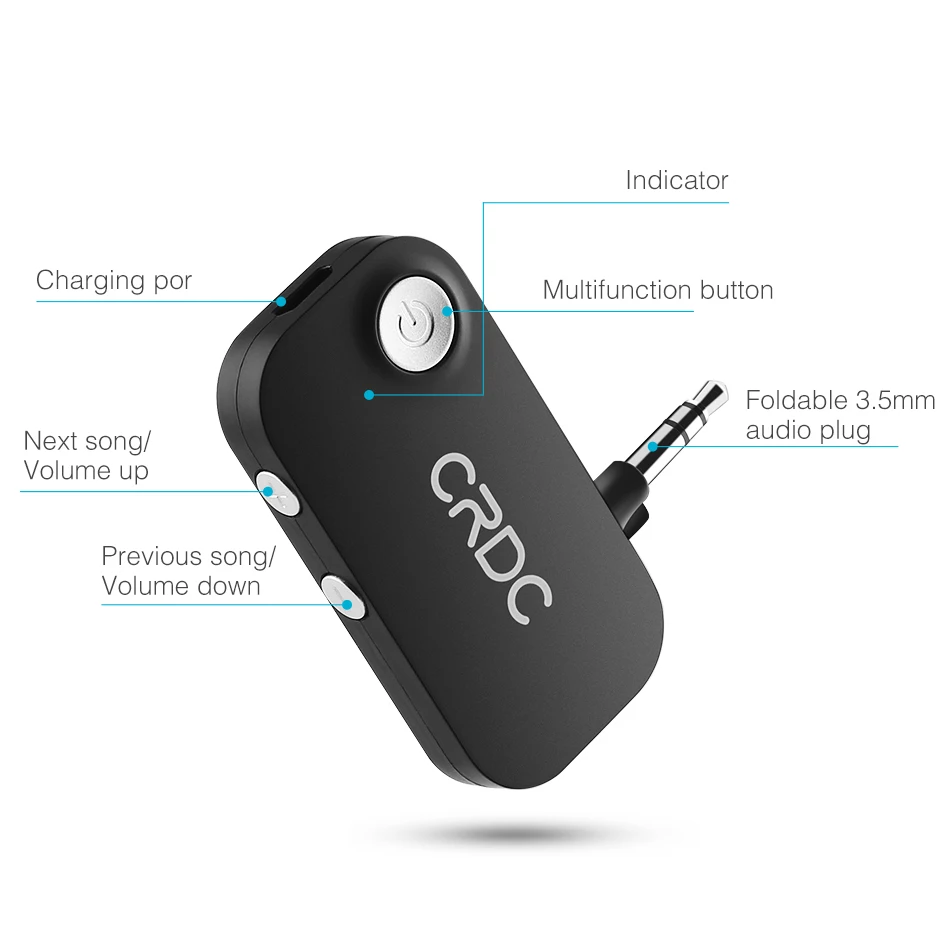 CRDC приемник Bluetooth Портативный 4 0 аудио музыка беспроводной Кабель-адаптер