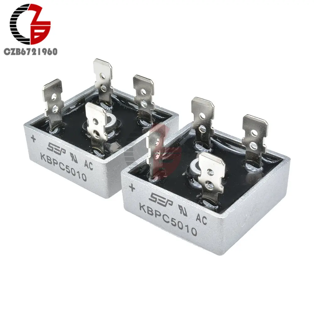 5 шт. KBPC1010 KBPC1510 KBPC2510 KBPC3510 KBPC3510W KBPC5010 Мощность диодный мост выпрямителя 15A 25A 35A 50A 1000V kbpc коммутатор