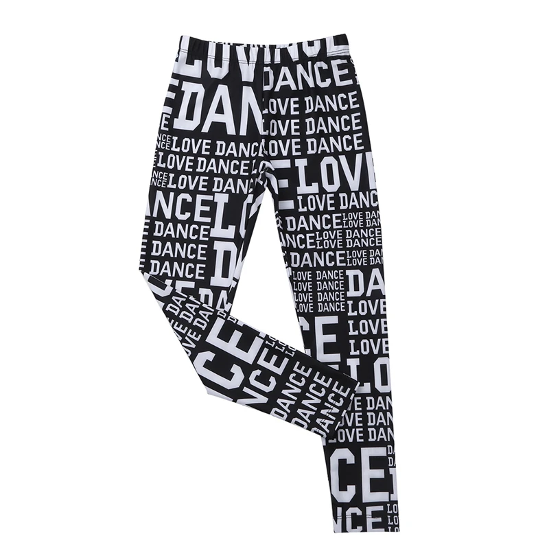 

Girls Leggings Pants dance costumes Letters LOVE DANCE Printed Dancing Clothes Dance Pants Party Dance Performance Causal Pants