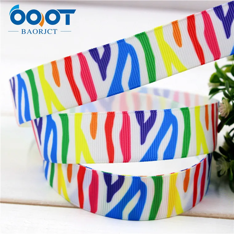 3 OOOT BAORJCT 174152,22 мм с геометрическим принтом grosgrain ленты, ручной работы, свадебные материалы для украшения, День Святого Валентина существенно - Цвет: 3