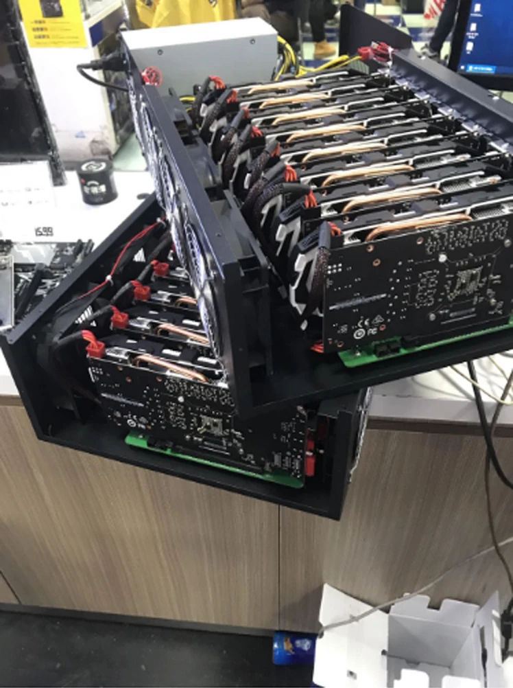 Шахтер горнодобывающей буровой станок 8 шт. MAXSUN RX580 г 7000 мГц ZEC Blockchain Win10 Plug and Play