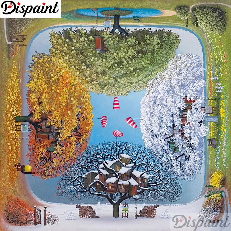 Необычная полная квадратная/круглая дрель 5D DIY Алмазная картина &quotfour seasons&quot