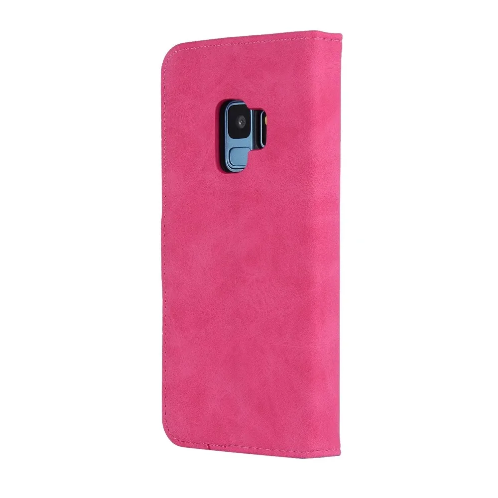 Hazy beauty For Samsung Galaxy S9plus Case Luxury Plain Matte Flip Wallet Leather S9 Back Cover |
