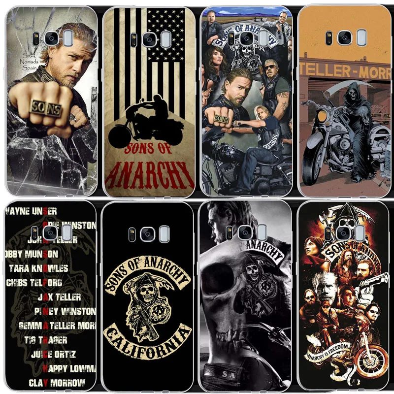 Американский ТВ Сыны Анархии Мягкие TPU чехол для телефона Samsung Galaxy S4 S5 S7 S8 S6 S7EDGE S9