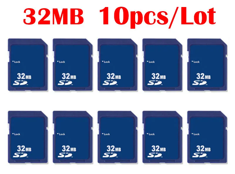 10PCS/Lot Memory SD Card 2GB 1GB 128MB 64MB 32MB Carte SD Mini Memoria SD Cards for Wholesale Supplier with High Quality Cheap