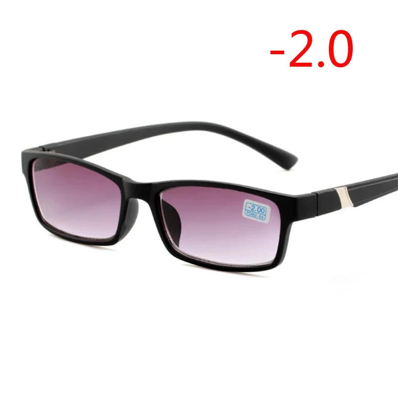Myopia 200 1,0-1,5-2,0-2,5-3,0-3,5-4,0 очки для близорукости Женские Мужские квадратные очки для близорукости ретро очки для близорукости - Цвет оправы: Myopia 200