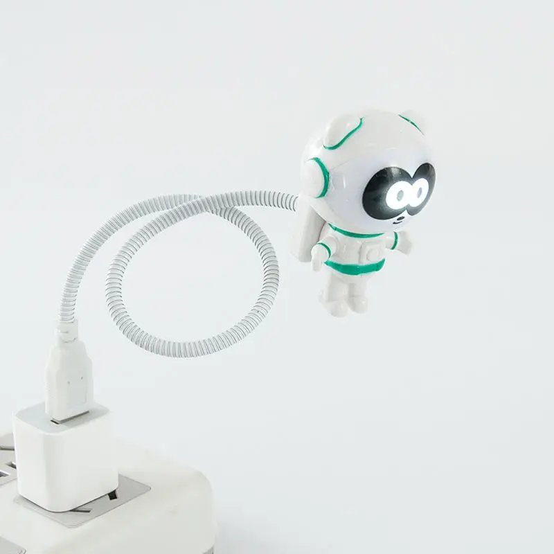 Милый светодиодный мини-ночник с пандой с питанием от USB и выключателем, гибкая лампа для ламп накаливания для ноутбука, ПК, зарядное устройство