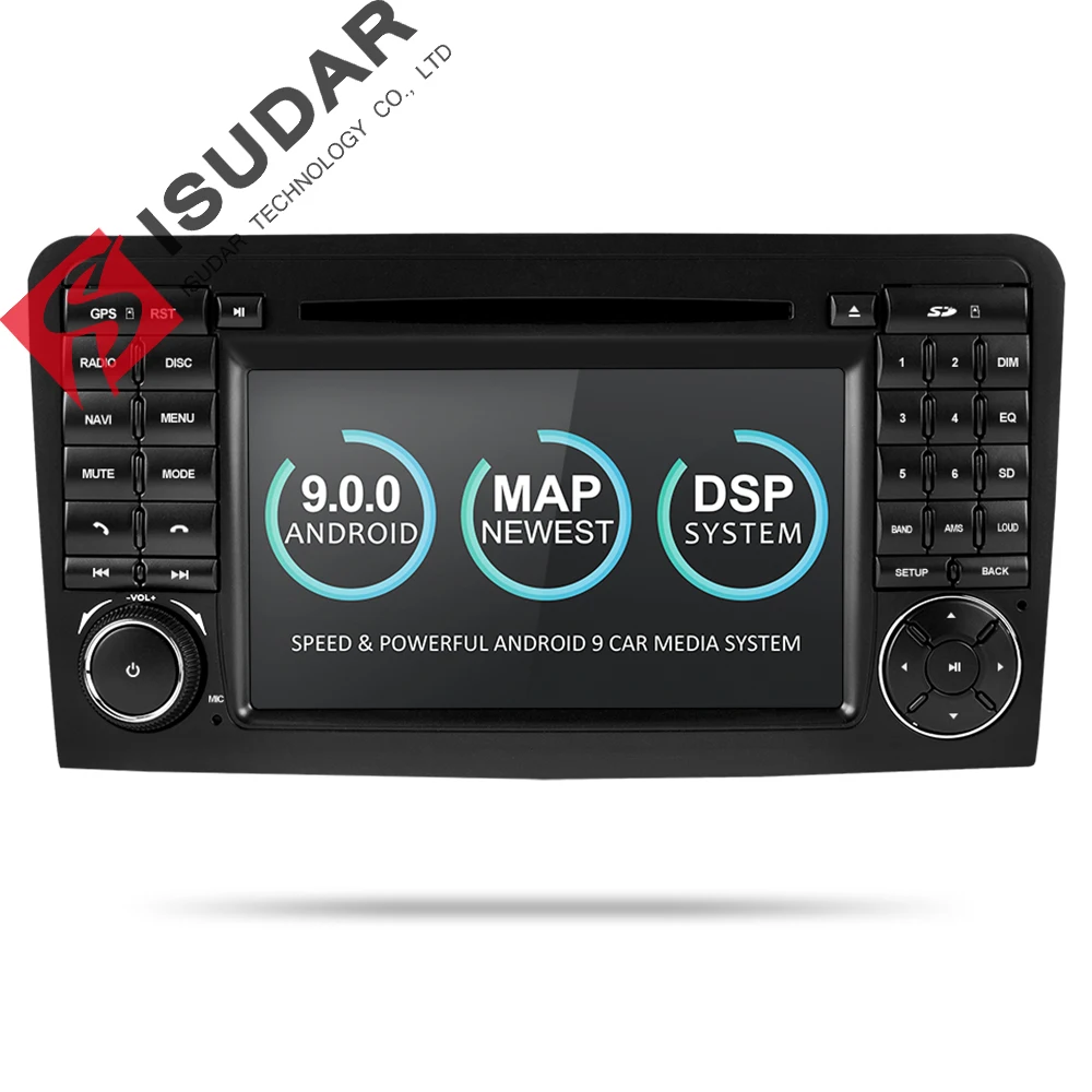 Isudar 2 Din Авто Радио Android 9 для Mercedes/Benz/ML/GL Класс W164 ML350 ML500 GL320 Автомобильный