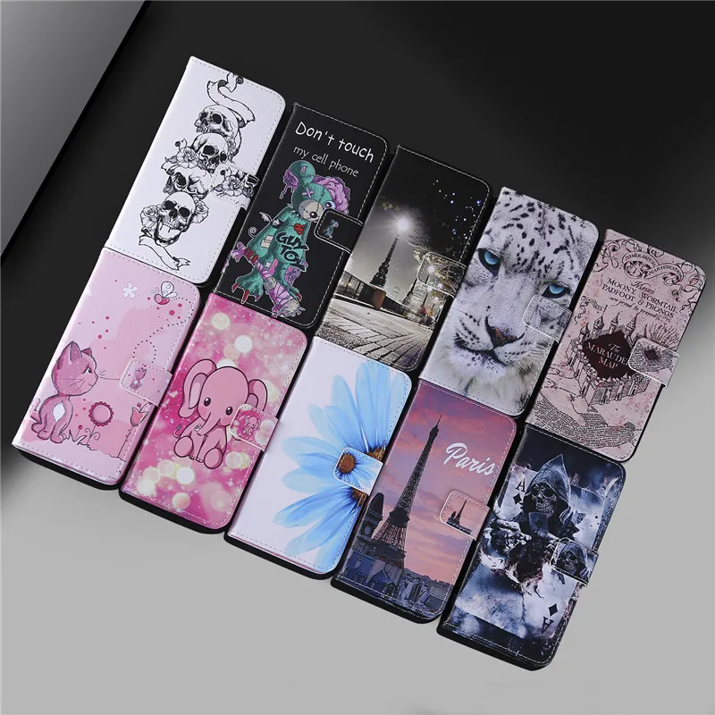 A50 Leather Case on for Pouzdro Samsung Galaxy A50 A30 A70 Cover for Samsung A40 A20 A30 Coque Cartoon Wallet Flip Phone Case