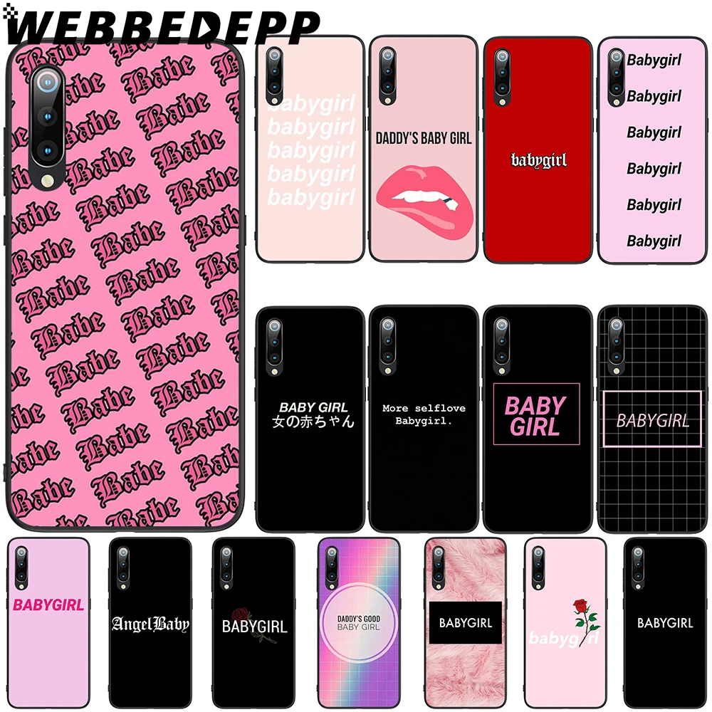 WEBBEDEPP мягкий чехол из ТПУ с цитатой BABYGIRL для Xiaomi Mi 6 8 A2 Lite 9 Pro A1 Mix 2s Max 3 F1