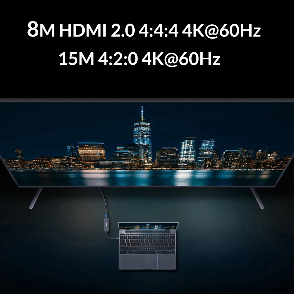 Unnlink Long HD mi Cable HD mi 2,0 4 k@ 60 Гц 3 м 5 м 10 м 15 м HDCP 2,2 HDR для проектора Разветвитель переключатель PS4 светодиодный tv mi box s компьютер