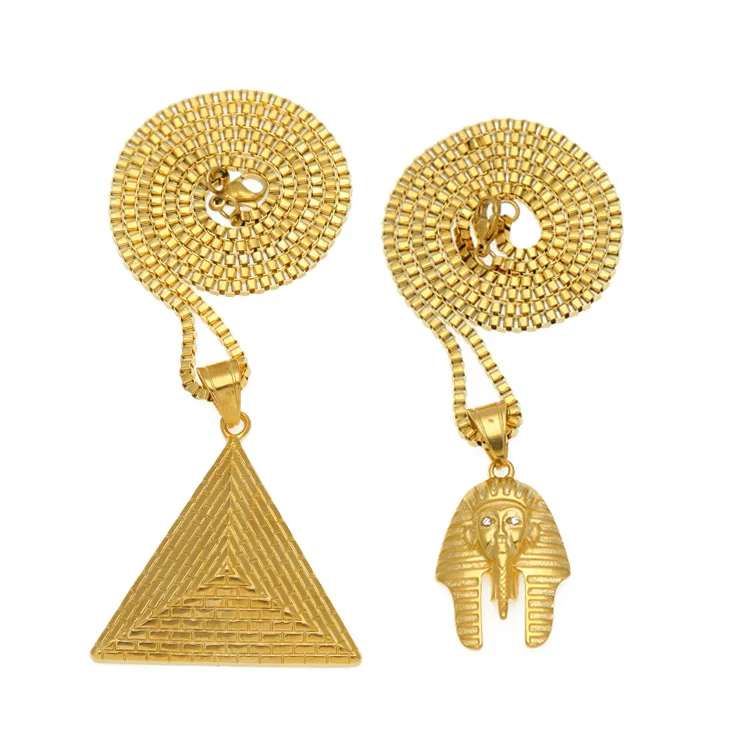 Мужчины Женщины Египет Фараон ожерелья и подвески со стразами наборы Золотая