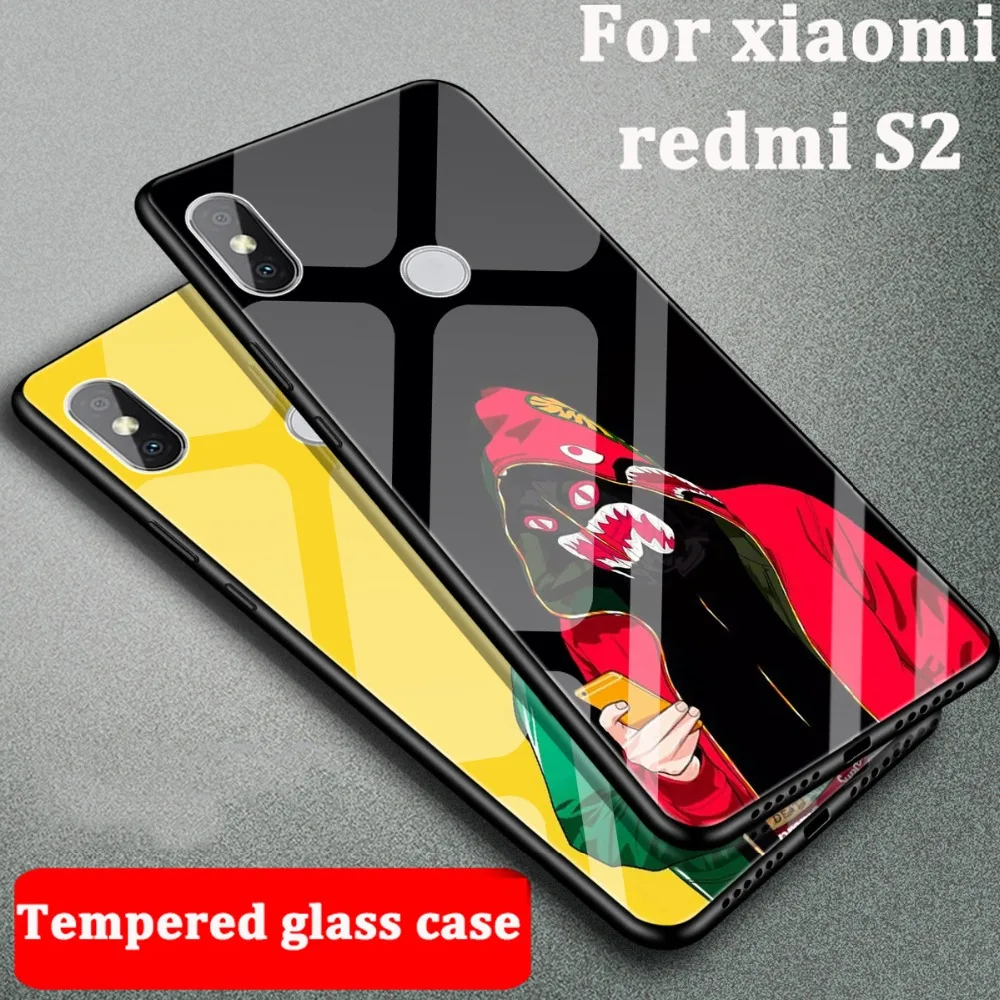 Закаленное Стекло + TPU чехол для Xiaomi Redmi S2 RedmiS2 кожи S 2 случаи телефон крышку