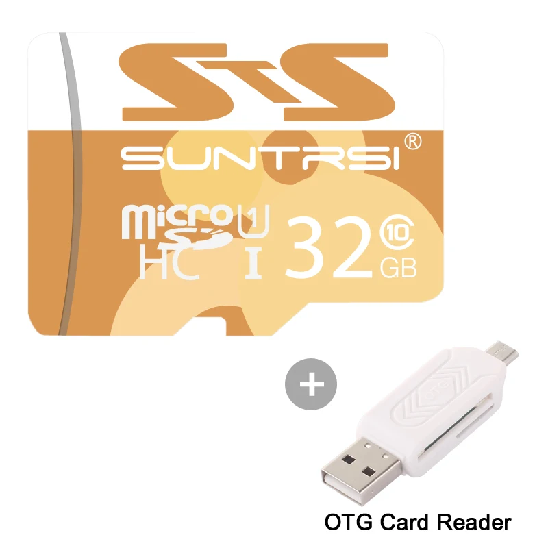 Suntrsi карты памяти 16 ГБ 32 Class 10 высокая Скорость 48 МБ/с. Micro SD Card 64 реального Ёмкость