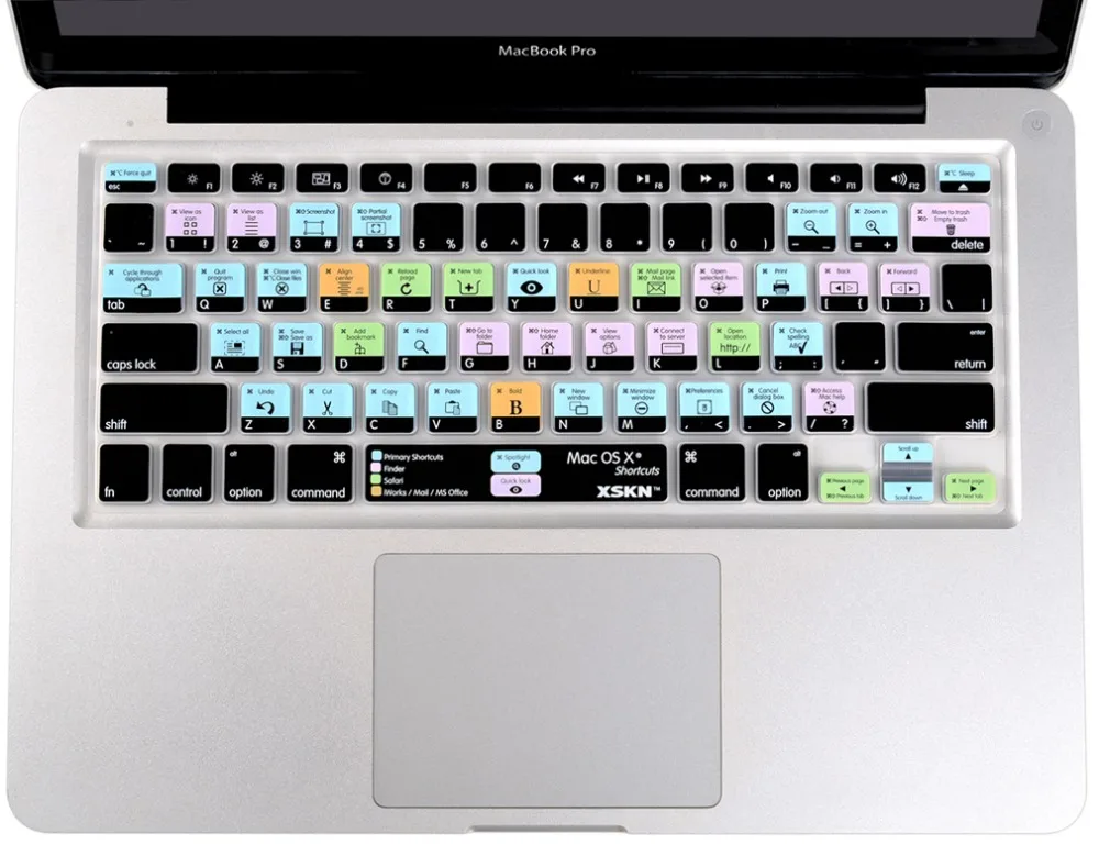 XSKN бренд для Mac OS X Экспресс Дизайн Горячие клавиши функциональный силиконовый