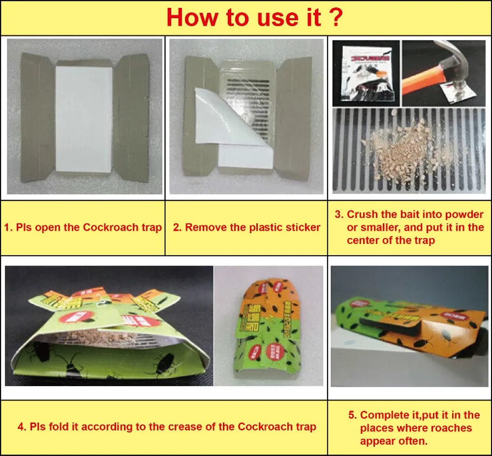 30 шт. Бесплатная доставка! Ловушка для уничтожения тараканов и вредителей