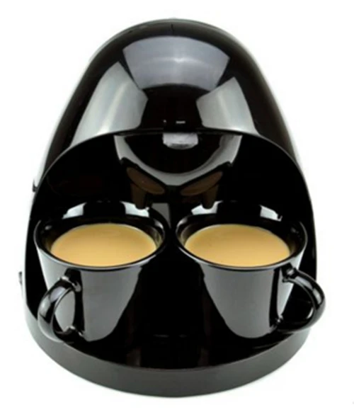 

220В Бытовая кофеварка, американская кофемашина, Мини домашняя офисная кофеварка с двойными чашками, портативный маленький набор