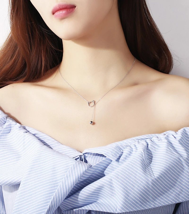 Женское Ожерелье чокер из серебра 925 пробы с маленьким колокольчиком|Ожерелья| |