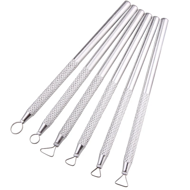 6pcs Набор инструментов для лепки, Керамическая лента, керамический скребок, полимерная глина, инструменты, инструмент для моделирования, скульптура из керамической глины, 6 шт - Цвет: 6pcs
