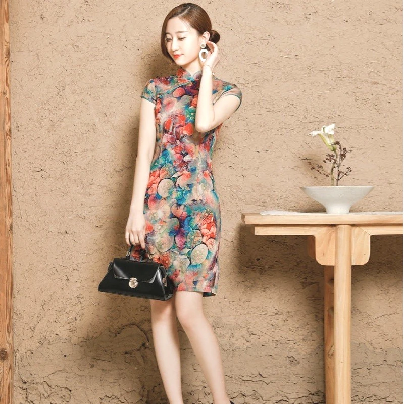 Sheng Coco Женские китайские традиционные платья льняное Хлопковое платье Ципао с