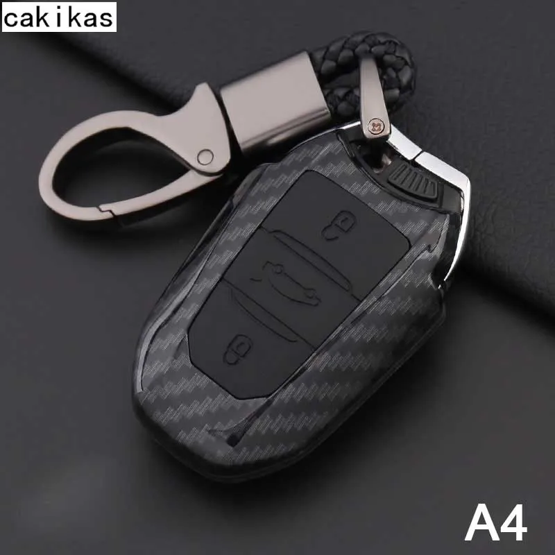 Силиконовый чехол для ключей из углеродного волокна Fob Peugeot 408 2008 3008 4008 301 508 308S 407