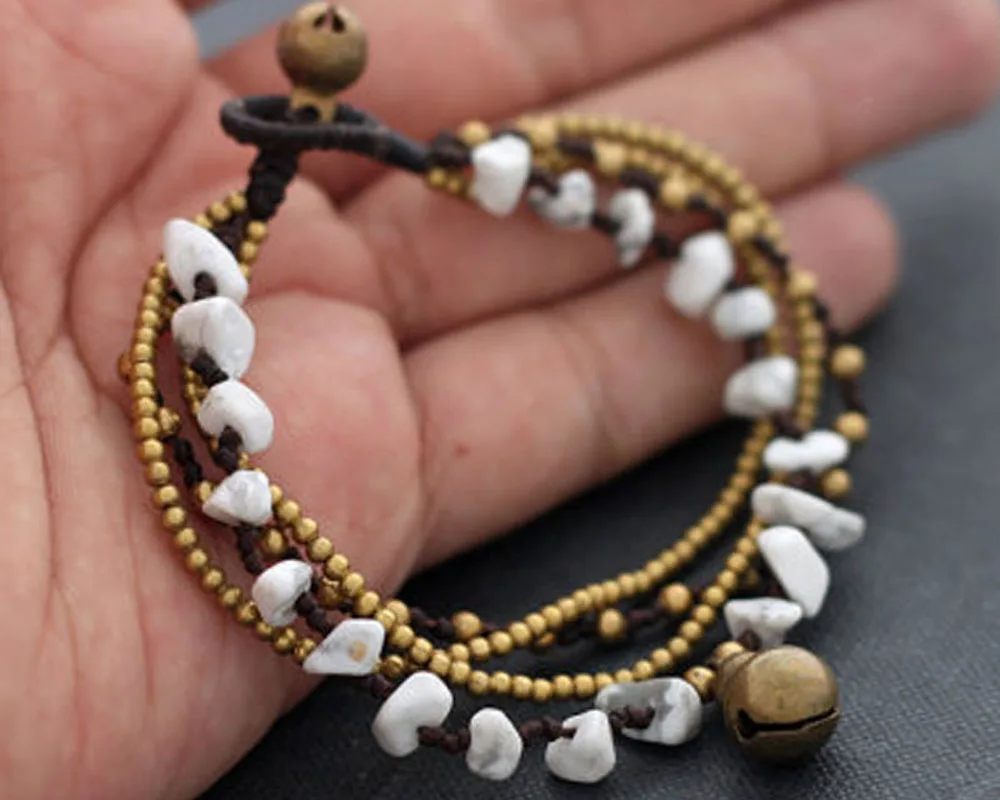 100% ручная работа оптовая продажа медный Металл Новый Латунный Колокольчик Белый