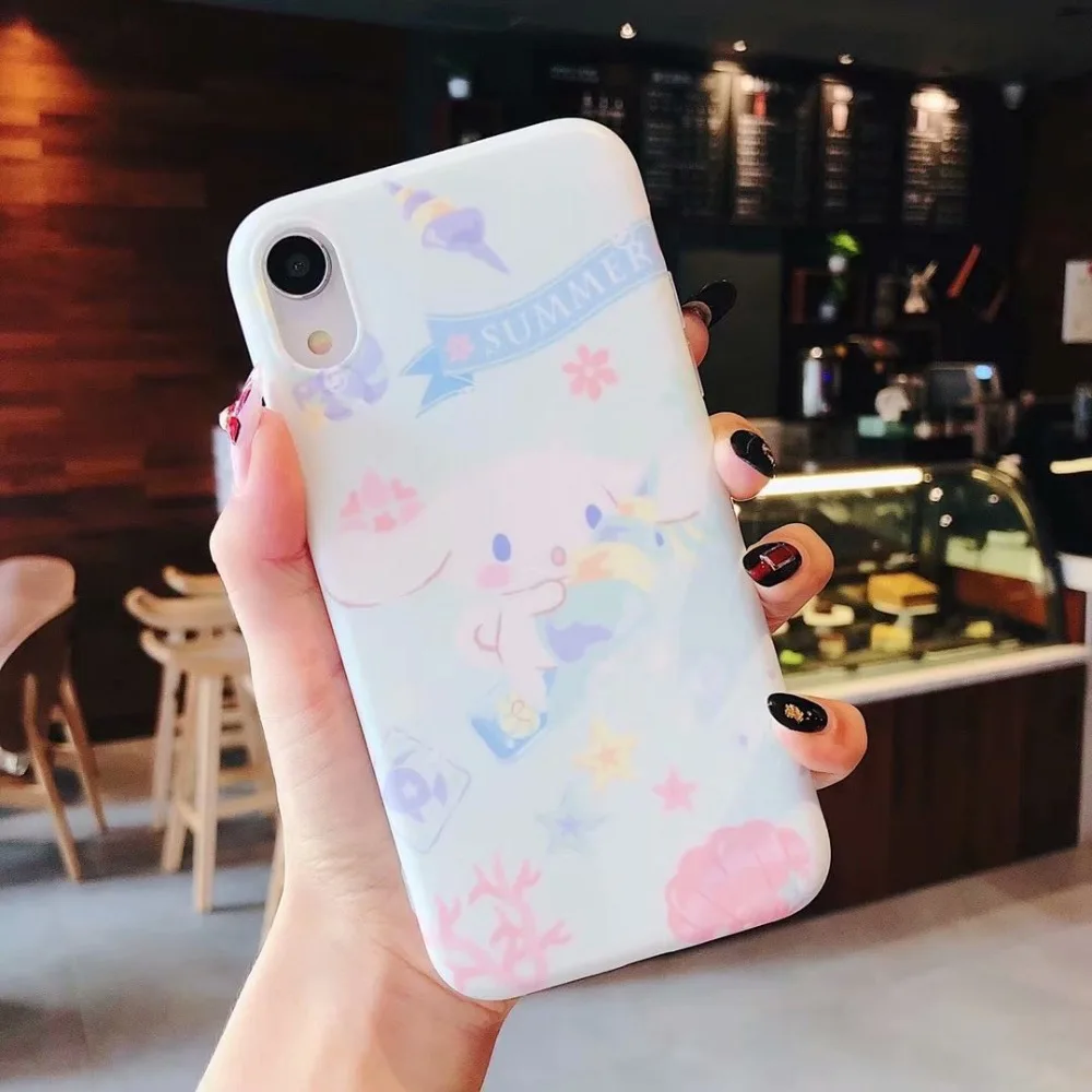 ORYKSZ для iphone X XR XS MAX случае Роскошные Мультфильм Мелодия рисунком силиконовые
