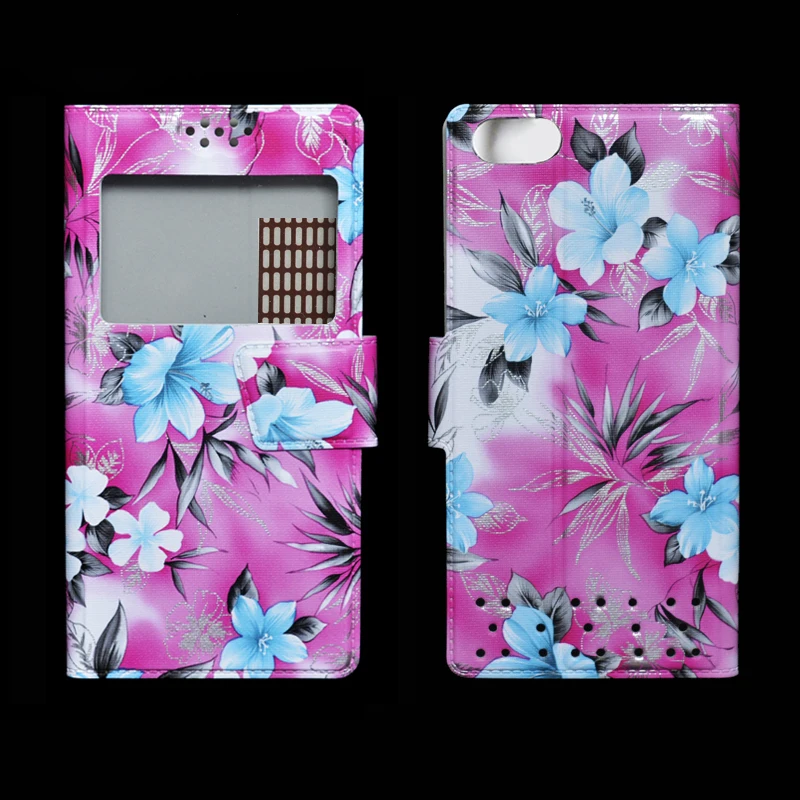 Чехол-книжка dower me из искусственной кожи с цветами для смартфона лабиринт Альфа X |