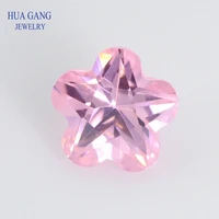 pink pentacle plum shape brilliant cut cz stone synthetic gems cubic zirconia for jewelry size 3x310x10mm free shipping