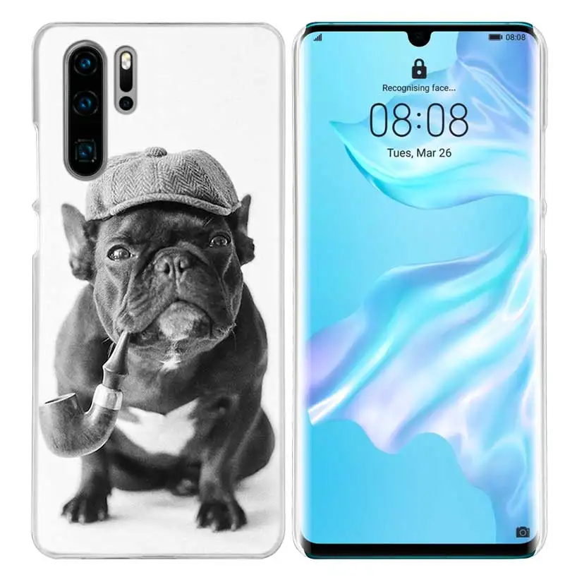 Чехол с французским бульдогом для huawei P20 P30 P Smart Nova 4 3i P10 P9 P8 mate 10 20 lite Pro Mini жесткий чехол для телефона из поликарбоната - Цвет: 06