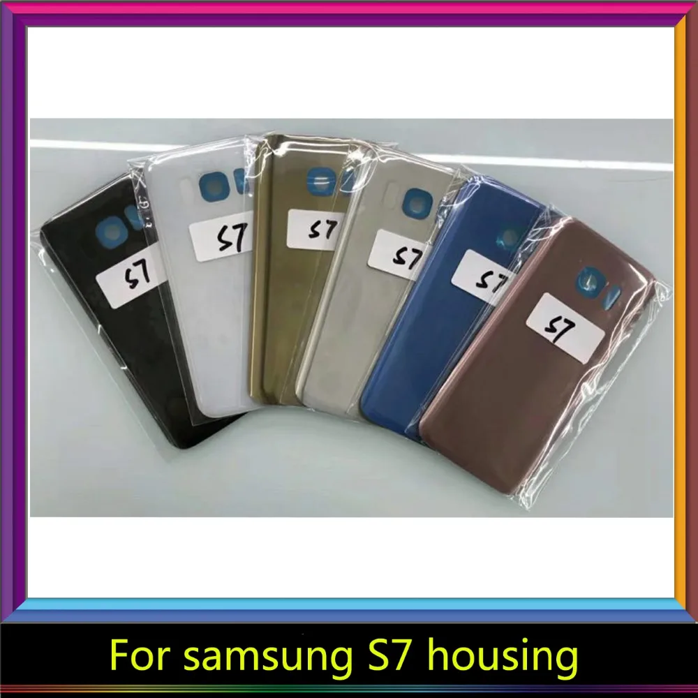 10 шт./лот для samsung Galaxy S7 G930F край G935F Корпус Батарея крышка отсека задняя корпуса