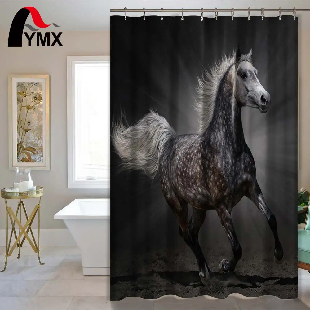 Водонепроницаемая душевая занавеска в виде животного для ванной комнаты