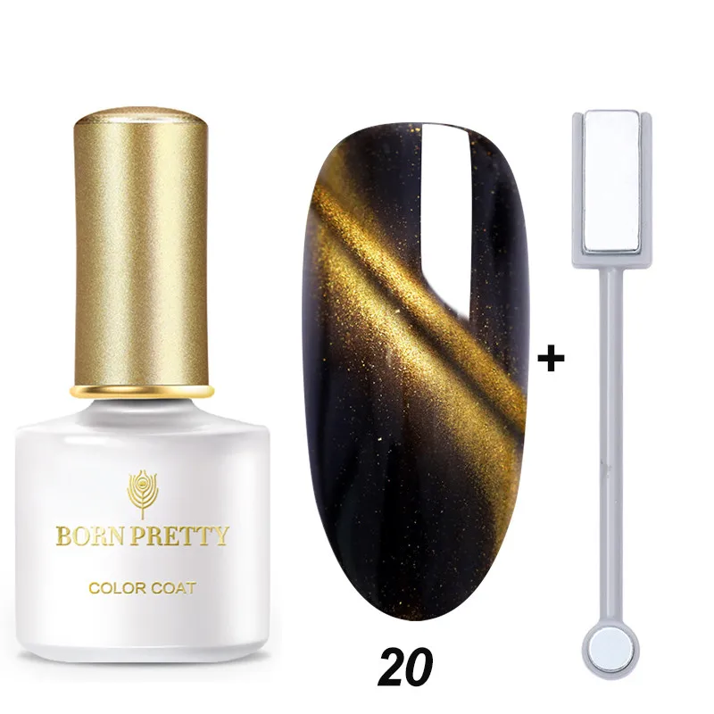 Set 19 BORN PRETTY 6 мл Гель-лак для ногтей кошачий глаз магнитный лак для ногтей замачиваемый УФ-Гель-лак эффект кошачьих глаз базовое верхнее покрытие - Цвет: Set 19