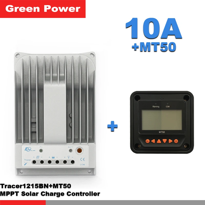 Контроллер заряда солнечной батареи Tracer1215BN 10 А 12/24 в с ЖК дисплеем MT50|pc technology|pc dual
