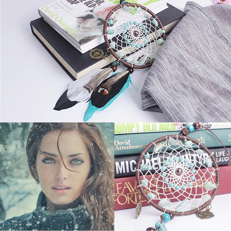 Автомобильный кулон ручной работы перо Ловец снов колокольчики авто зеркало