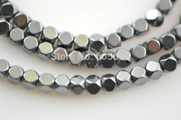 

2mm Hematite RoundED Edge Cubic Beads 10 strands per lot Free Shipping