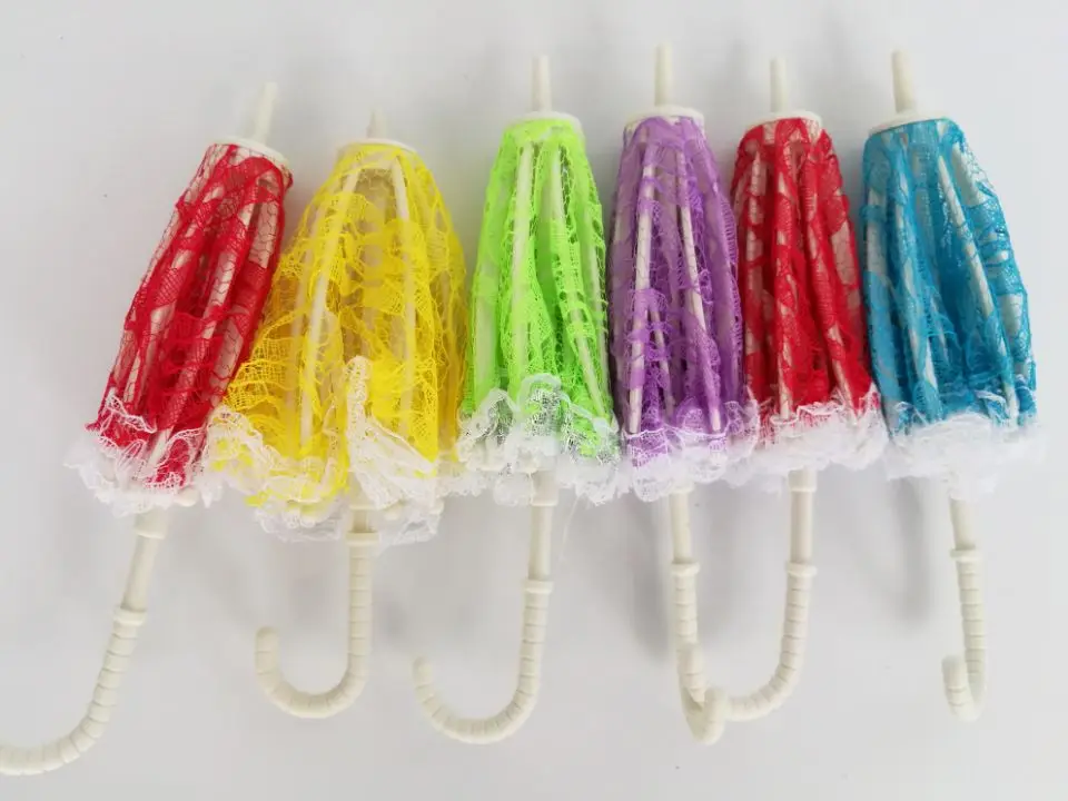 Набор аксессуаров для кукол Барби 2 шт. пластиковый кружевной зонтик аксессуары