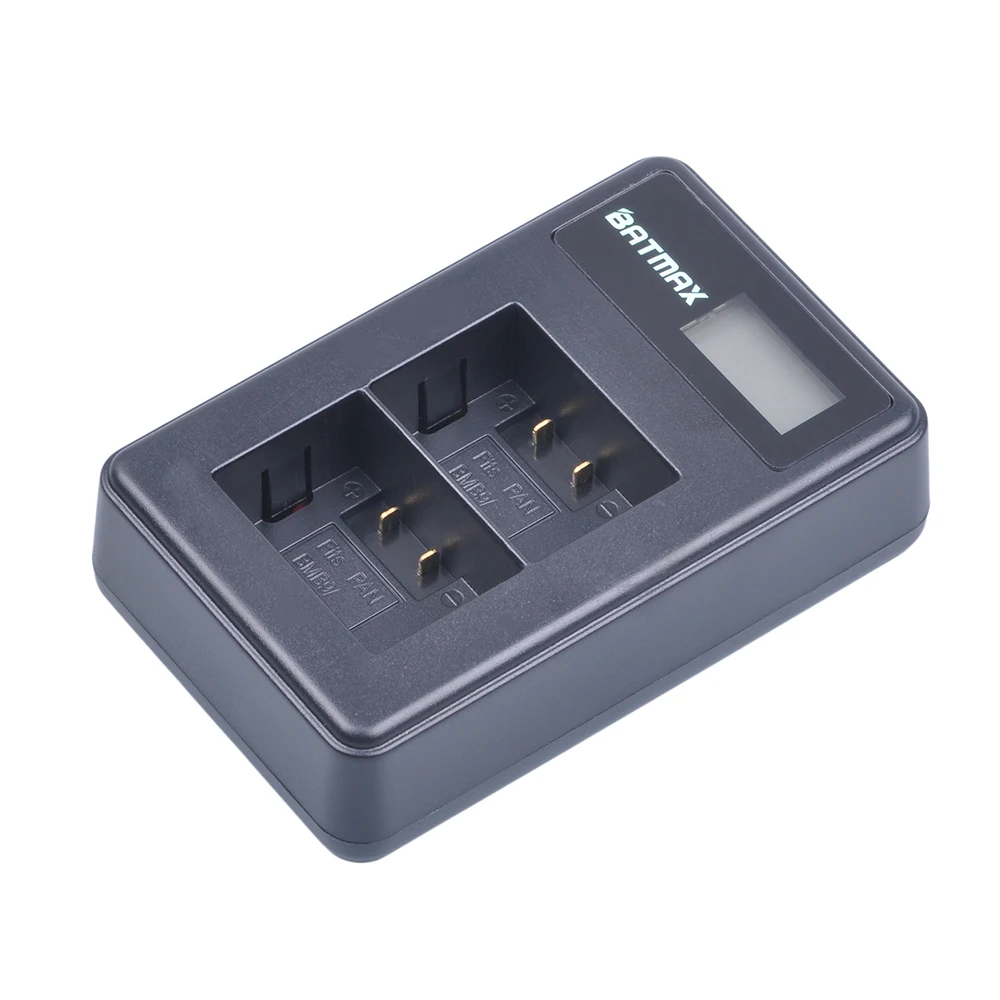 3 шт. DMW BMB9 аккумулятор + зарядное устройство с двойным жк дисплеем USB для Panasonic Lumix
