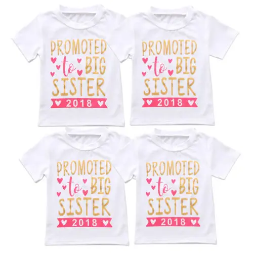 Детские хлопковые топы для маленьких девочек Летние футболки малышей с надписью