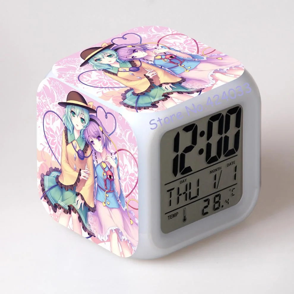 Восточный Проект руммия Будильник Изменение цвета печати милый мультфильм