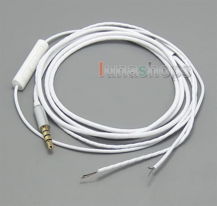 

LN004773 With Volume Remote Bulk Cable For DIY Custom Earphone cable Iphone Samsung Seires