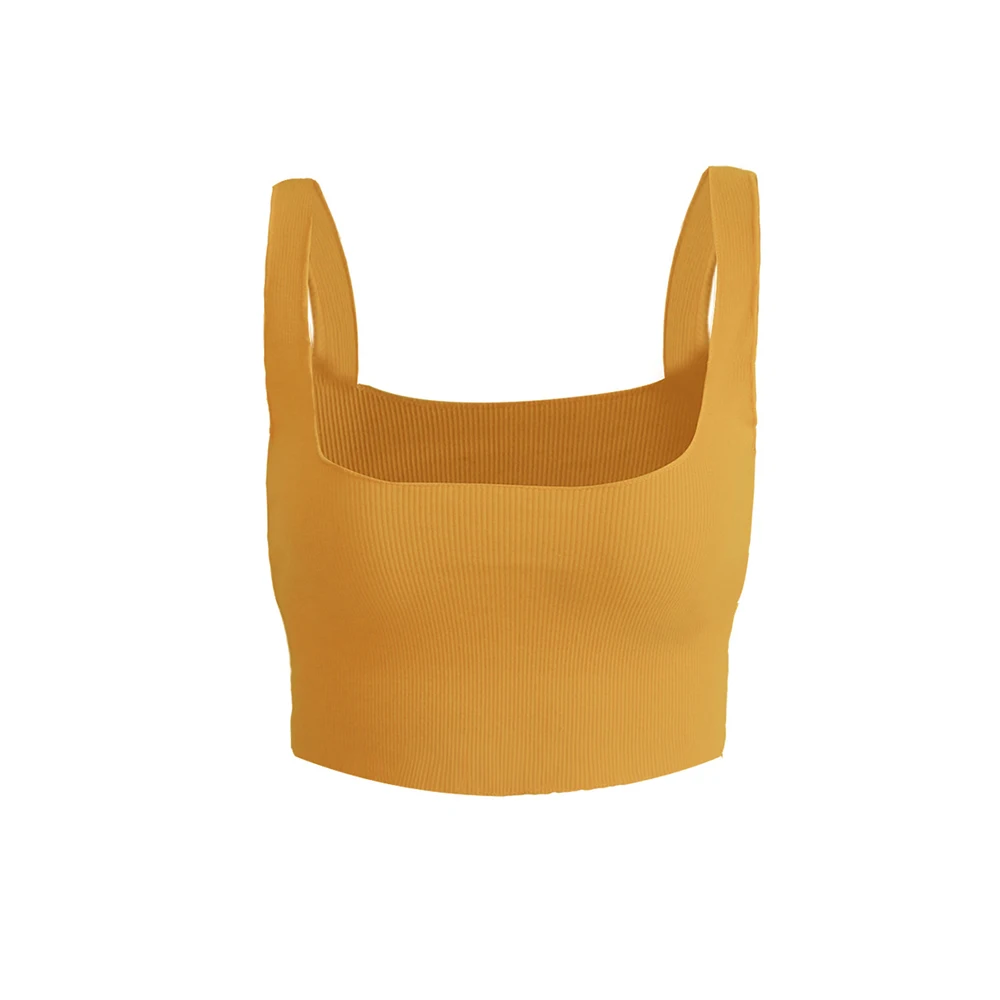 Женский укороченный топ на бретельках вечерние облегающие майки с квадратным