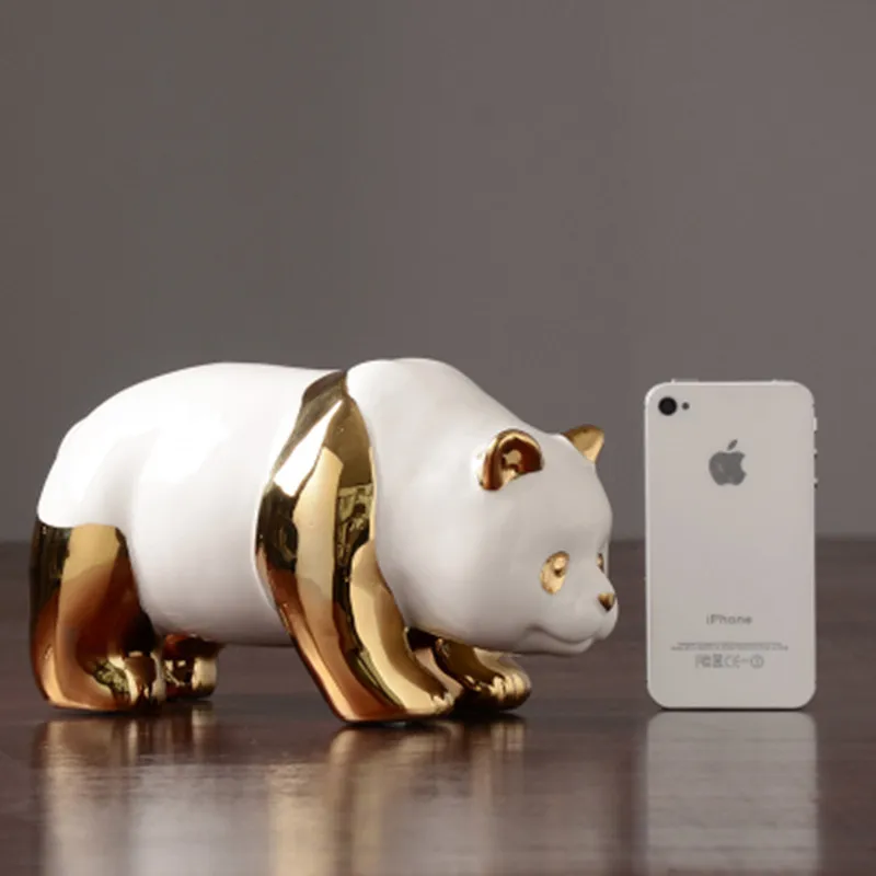

Nordic Modern Style Cute Creative Ceramic Panda Crafts Living Room TV Cabinet Decorations Business Gift M2036