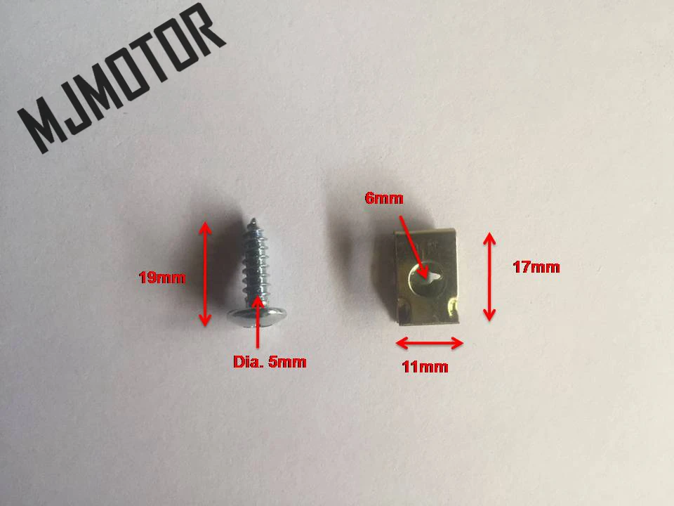(100 шт./компл.) M5 Винты и крепежные зажимы для корпуса китайского скутера Honda yamaha QJ
