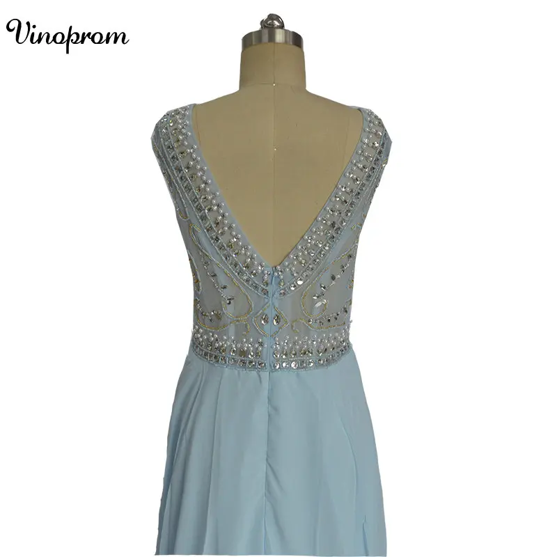 

Liac Chiffon Lace Beads Cap Sleeves Evening Dresses Arabic Muslim Evening Gowns Sheer Long Prom Dresses Formal