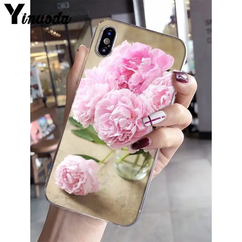 A4 Yinuoda розовый цветок пион на вазе узор ТПУ мягкий чехол для телефона для Apple iPhone 8 7 6 6S Plus X XS MAX 5 5S SE XR чехол - Цвет: A4