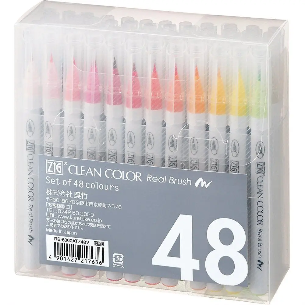 48 Colors Kuretake ZIG чистый цвет настоящий набор кистей RB-6000AT 4VA 4VB 4VC 4VD 12VA 24V 36V 48V 60V 90V - Цвет: 48 Colors